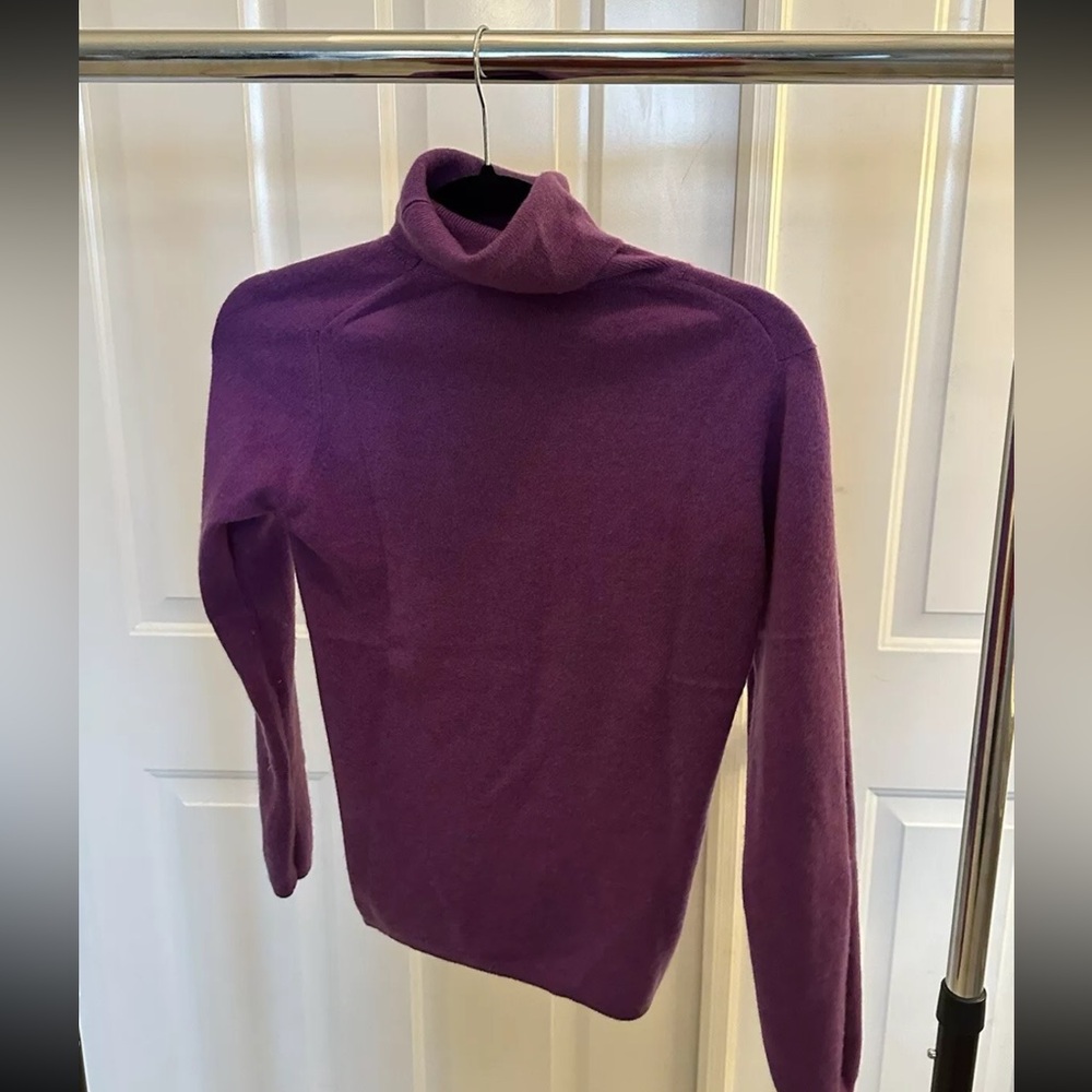 Country Classics C & D Rigden & Sons Small Purple Cashmere Turtleneck